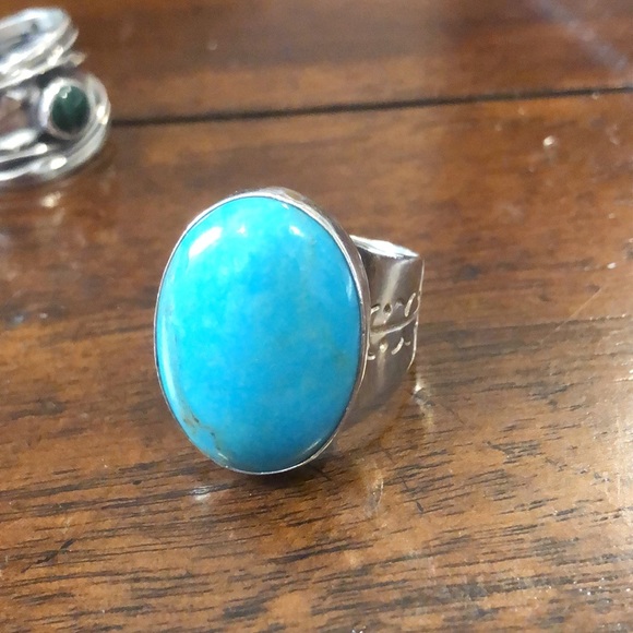 JAY KING DTR Turquoise Sterling Silver Oval Cabochon Ring Sz 10-3/4 - Picture 12 of 12